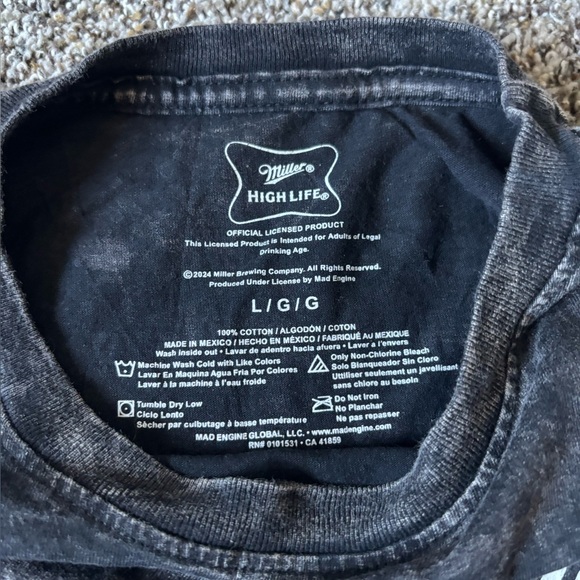 Miller highlife women’s crop top pre loved graphic T-shirt beer tee - Picture 3 of 4